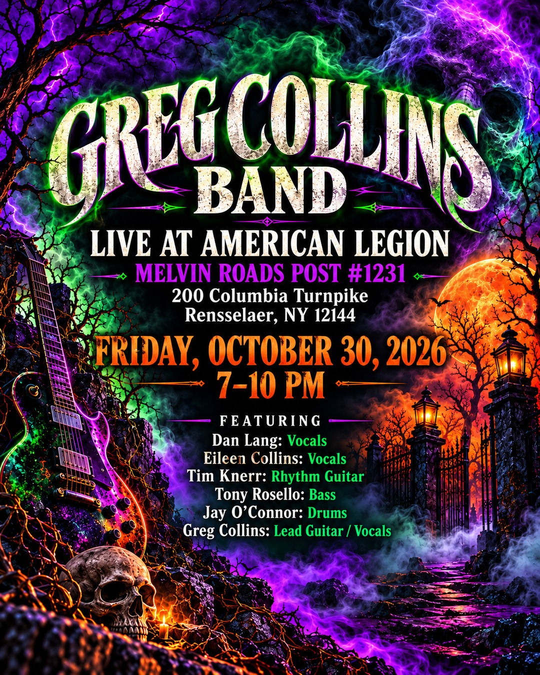 Greg Collins Band Live at American Legion - October 30, 2026